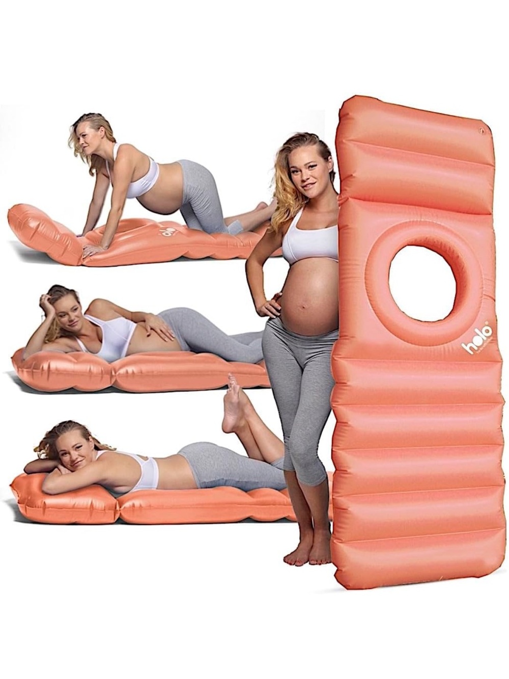 Holo Inflatable Peach Maternity Float Mattress new